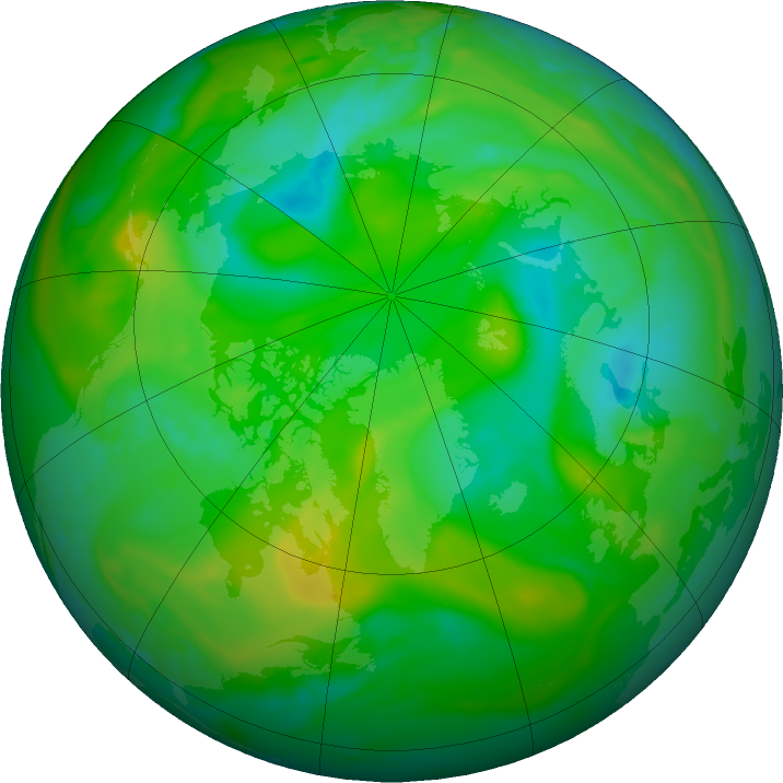 Arctic ozone map for 10 July 2021